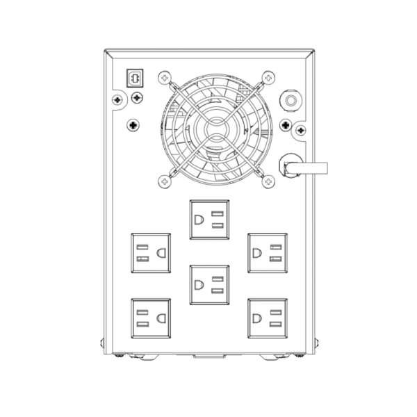 UPS Hikvision 3000VA/1800W con 6;4 Salidas, 50-60Hz, pantalla LCD - Image 3